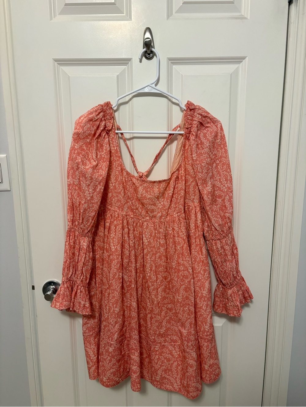 Pilcro Printed Long Sleeve Babydoll Dress